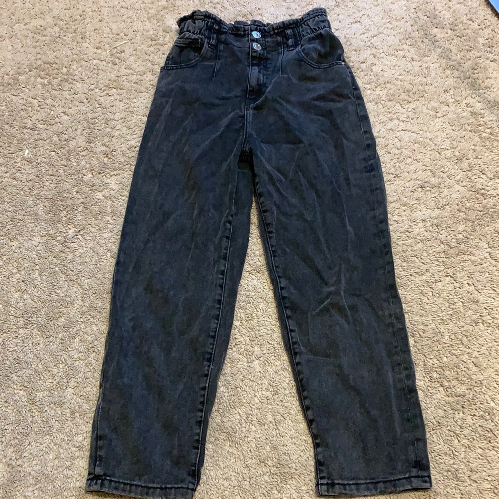 zara girls paperbag mom jeans